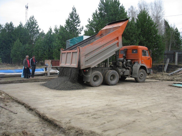 Отсылаем речным мытым гравием.